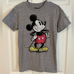 Disney Grey Mickey Mouse Graphic Tee Shirt -Size Small(34/36)